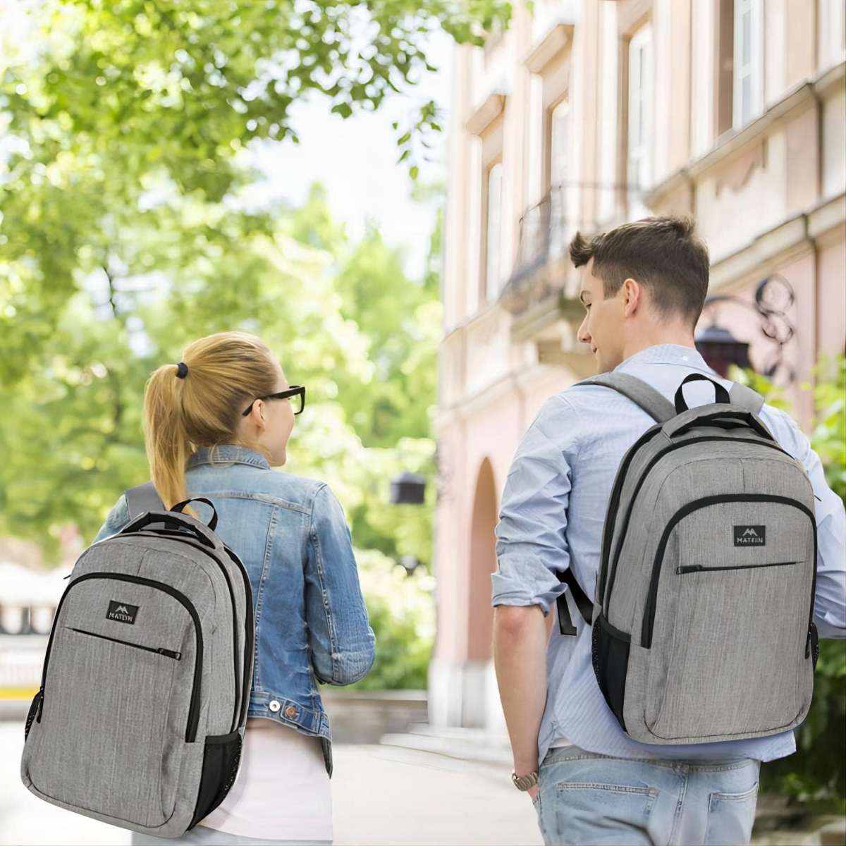 MATEIN TRAVEL LAPTOP BACKPACK, GREY