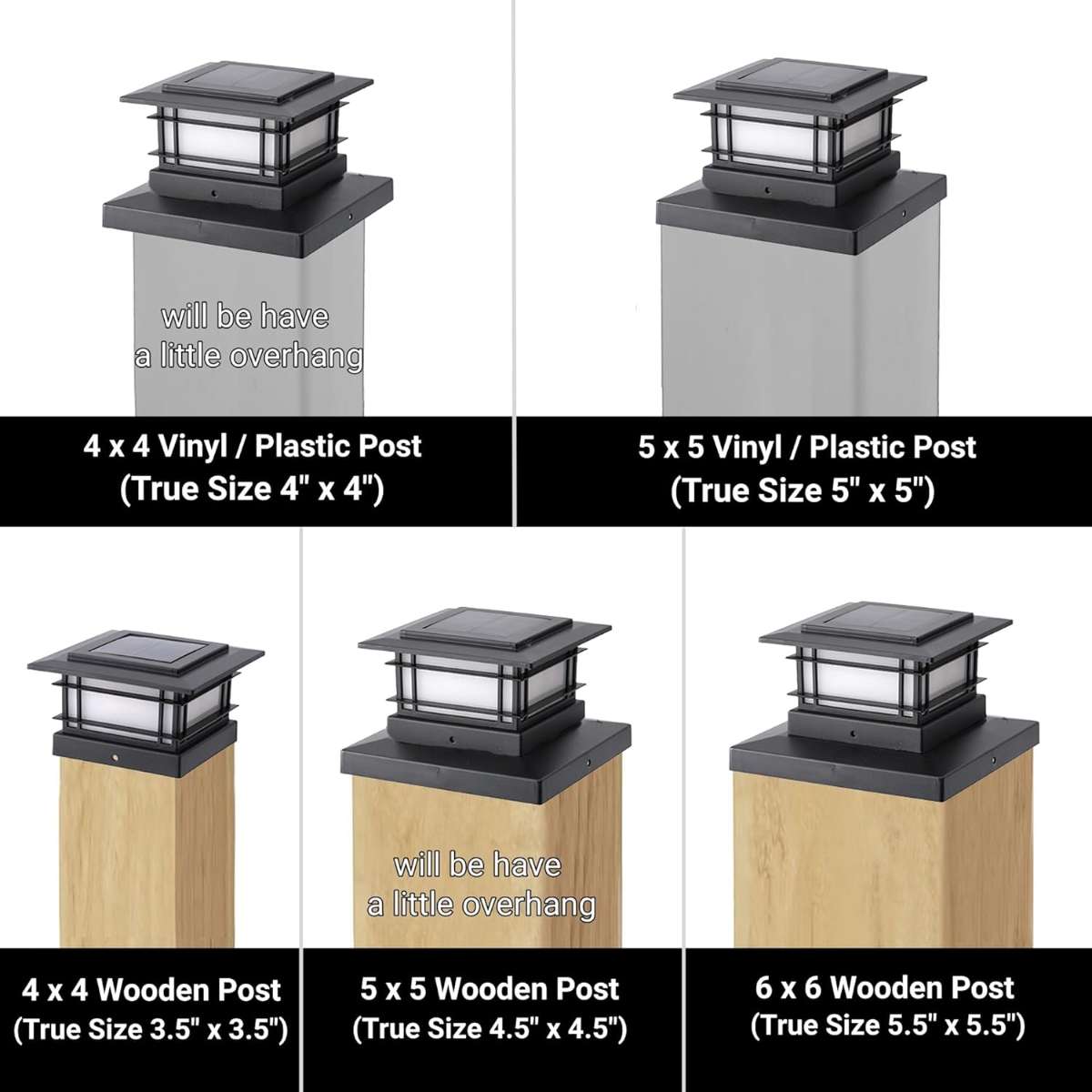 Dynaming 6 Pack Solar Pillar Light Outdoor