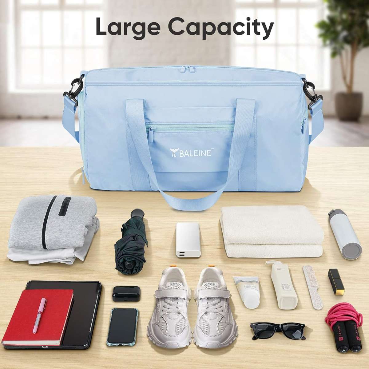 Barlen Women's & Men's Gym Duffle Bags (Azure)