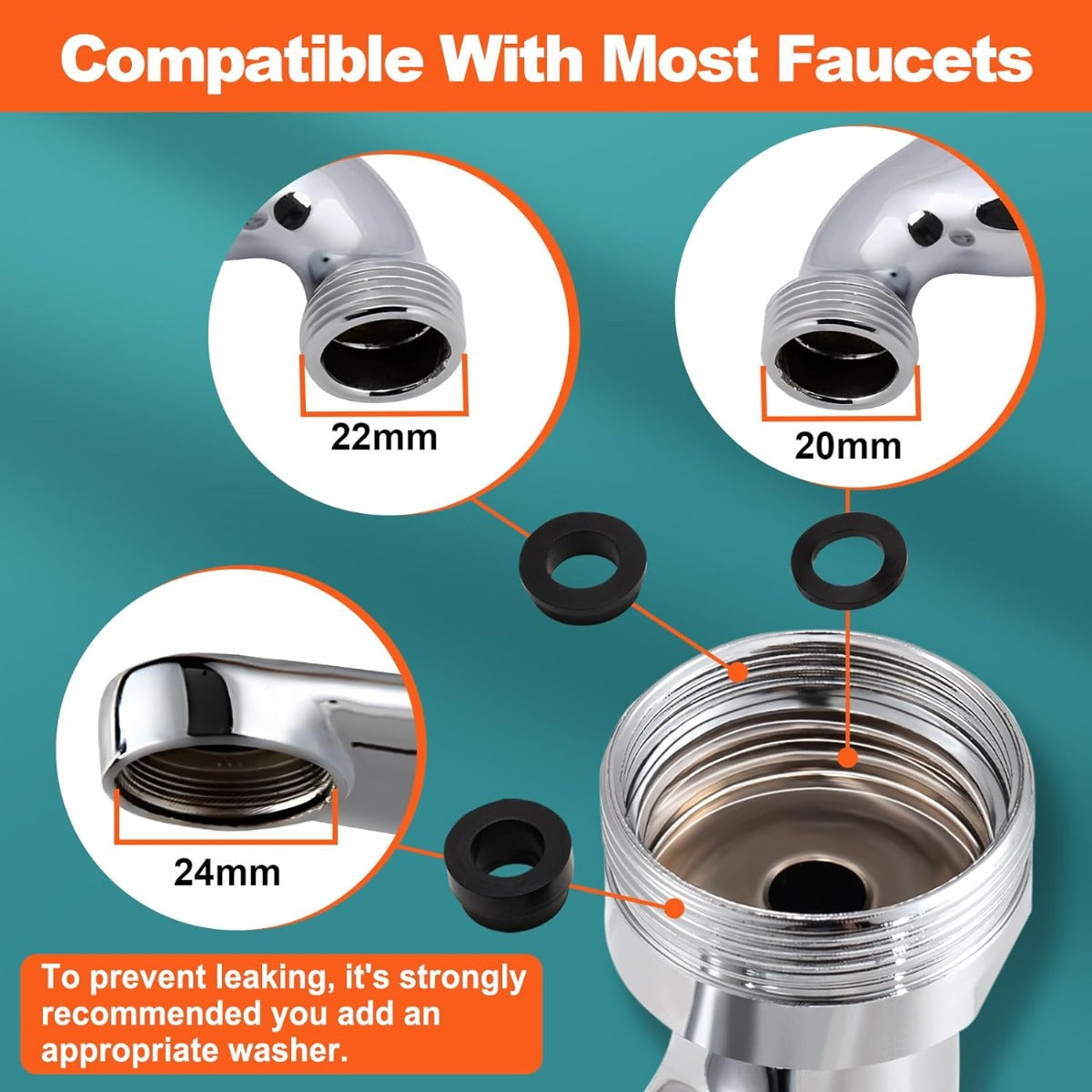 sptar 1440° faucet expander, bathroom sink, 2 outlet modes