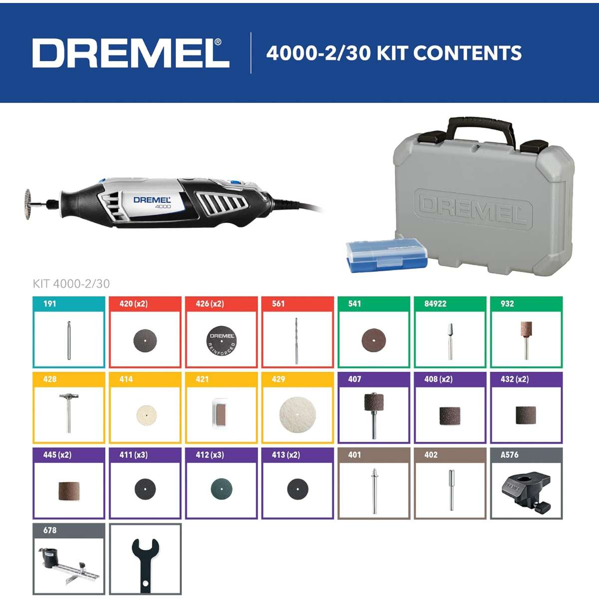 Dremel 4000-2/30 Variable Speed Rotary Tool Kit