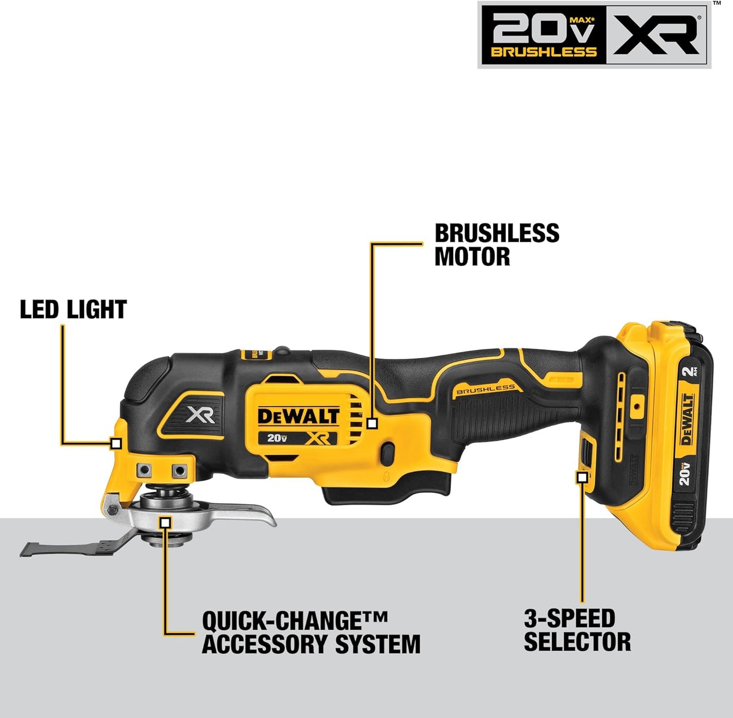 DEWALT 20V MAX XR Multi-Tool Kit (DCS356D1)