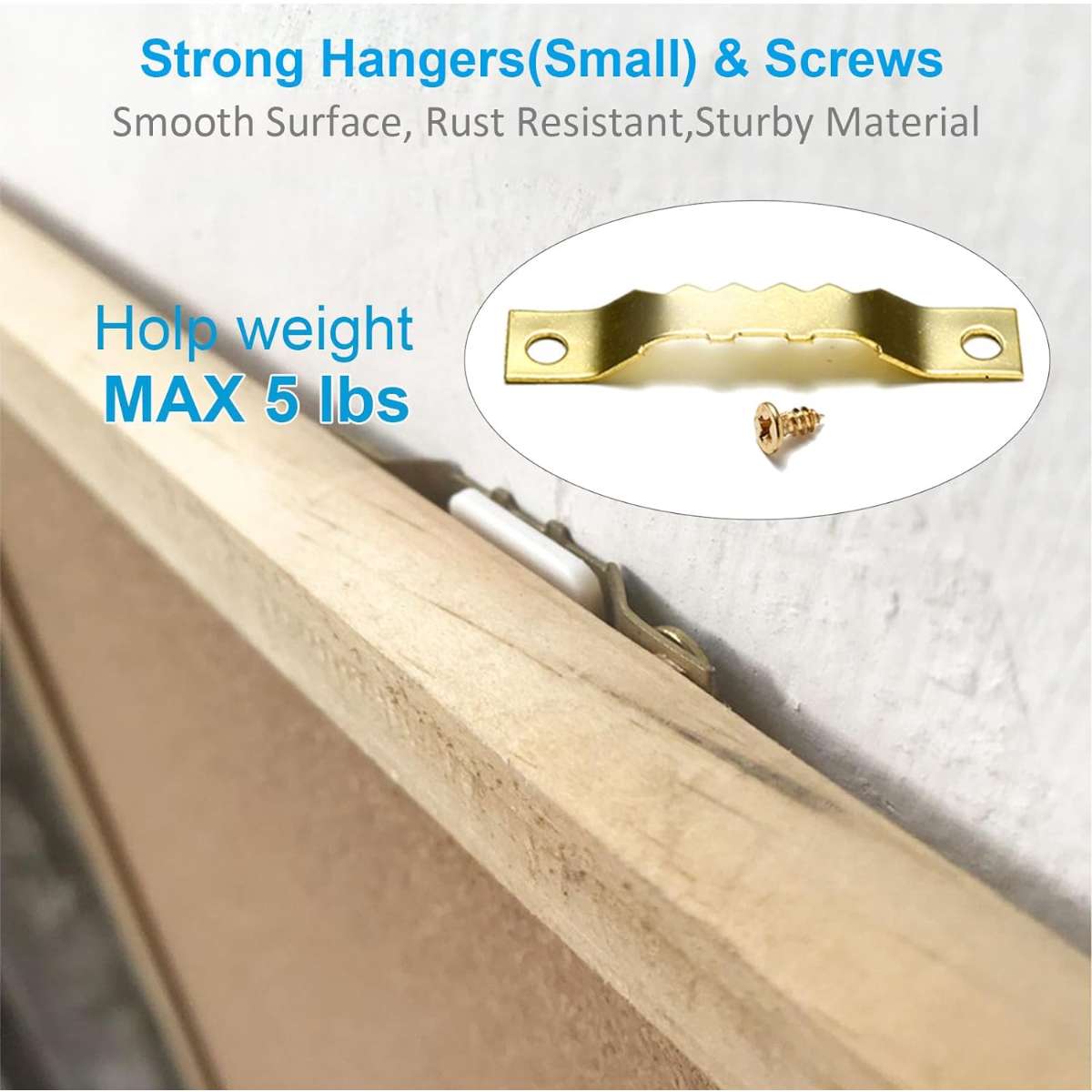 Zigzag picture hangers in bulk (small) (set of 30, small)