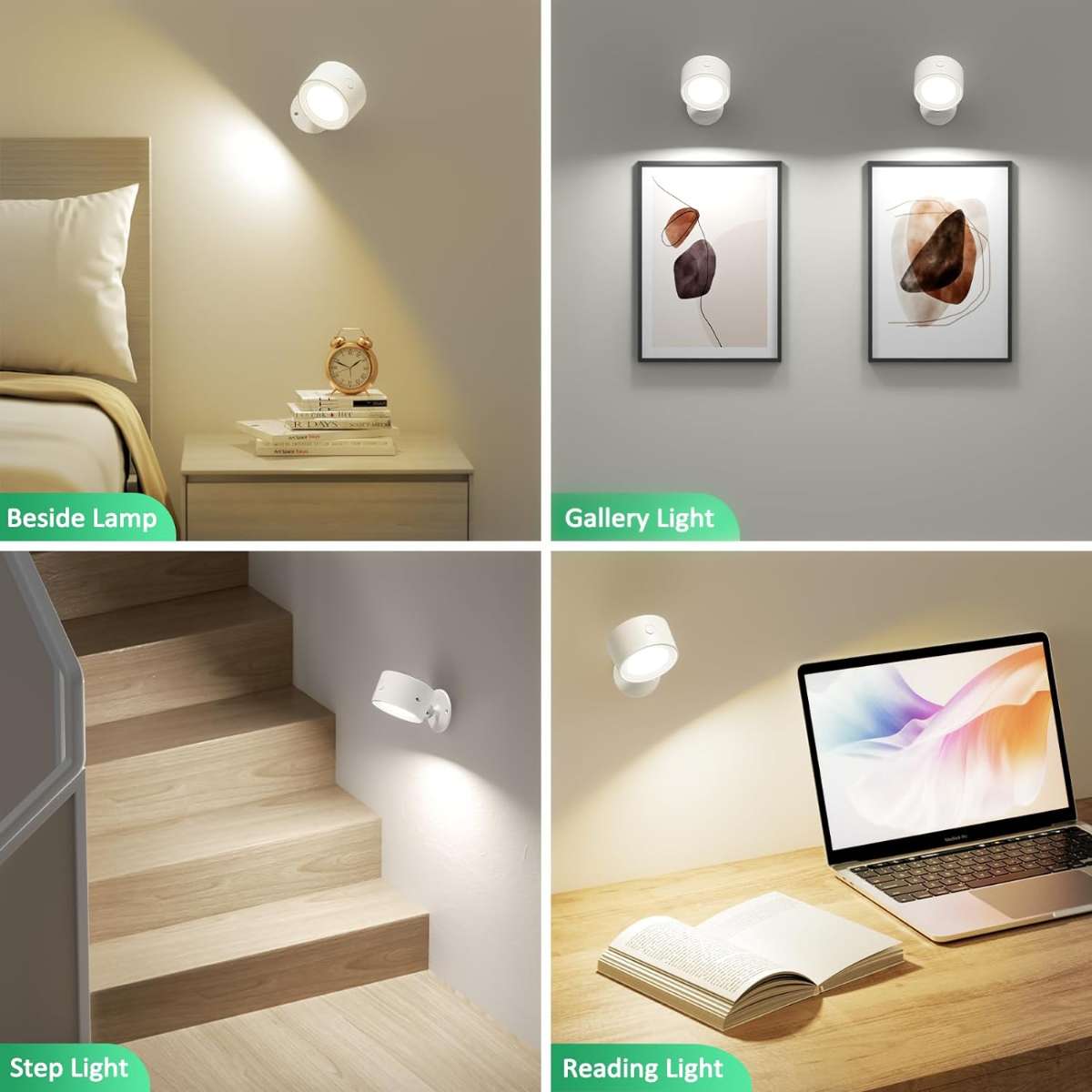 LED wall light 2 pieces with remote control wall mounted light