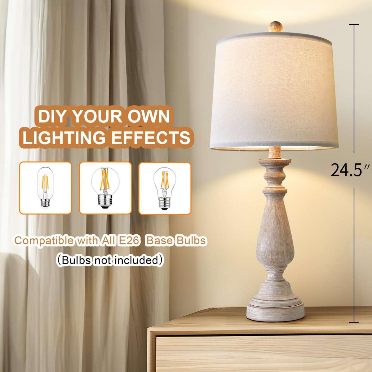 PORTRES 24.5" MEDIEVAL SINGLE TABLE LAMP