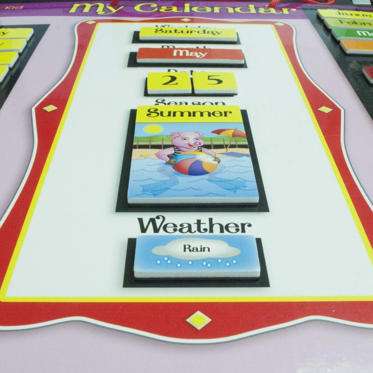 ZazzyKid Magnetic calendar and weather charts for kids