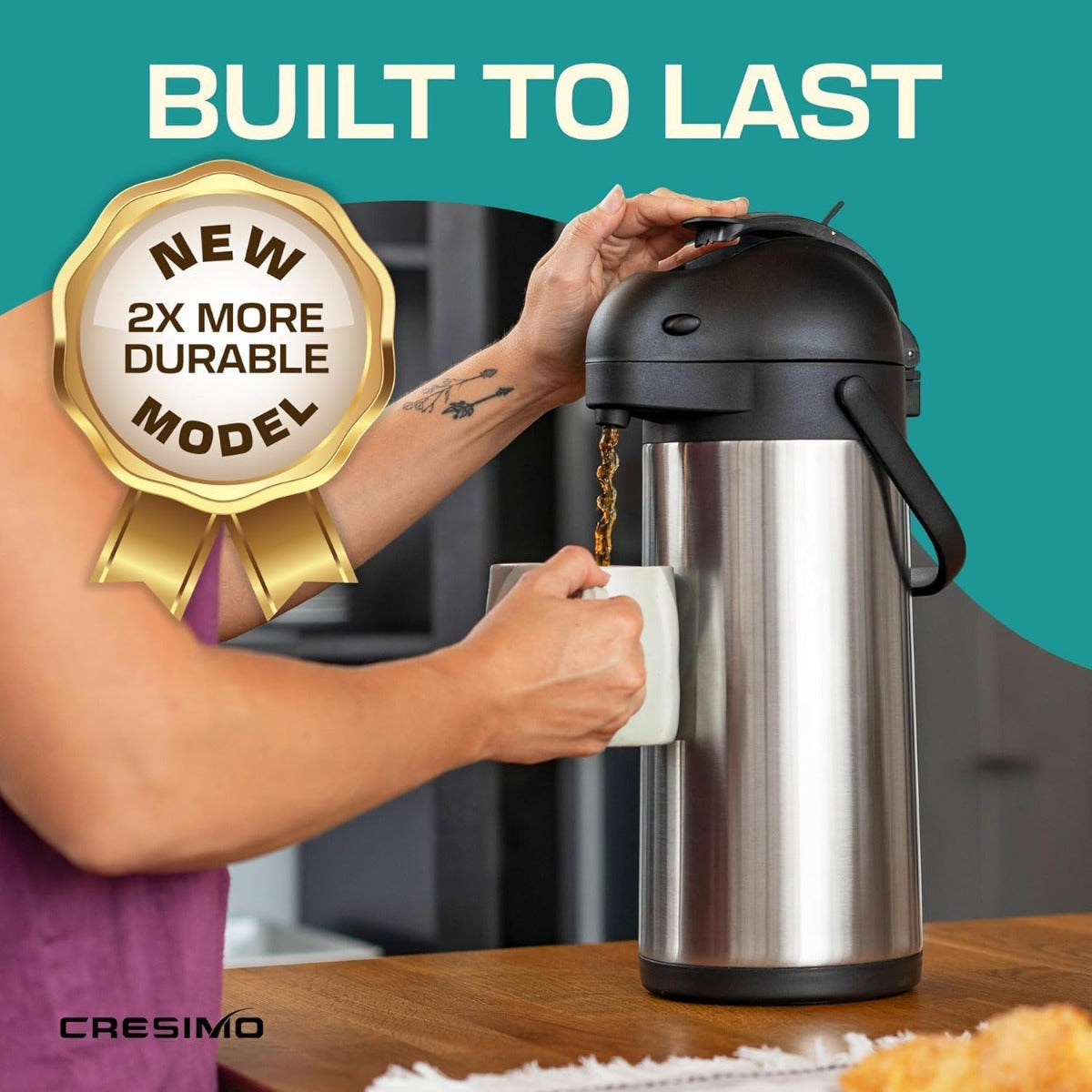 Coffee bottle with pump