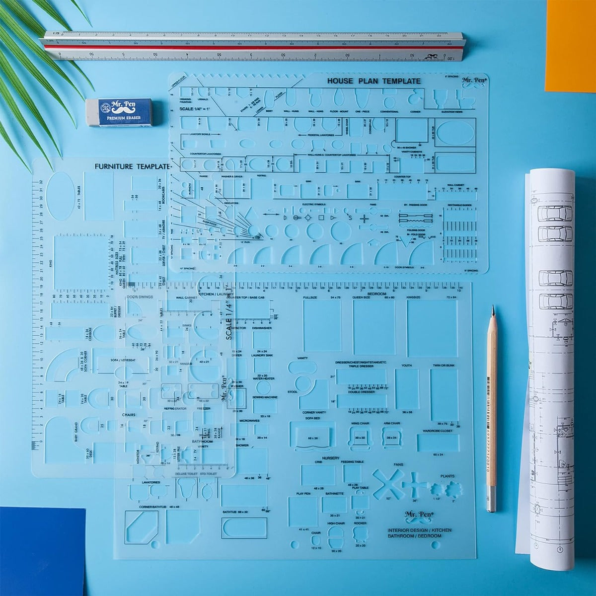 Interior design and furniture templates set 3