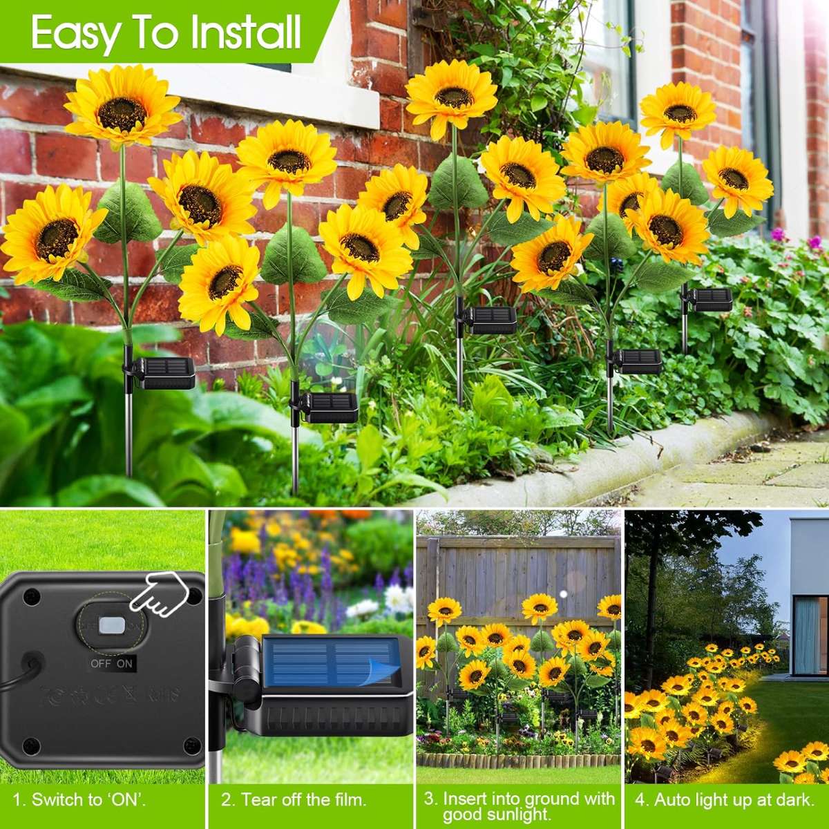 KOOPER Solar Lights Outdoor Garden Decoration