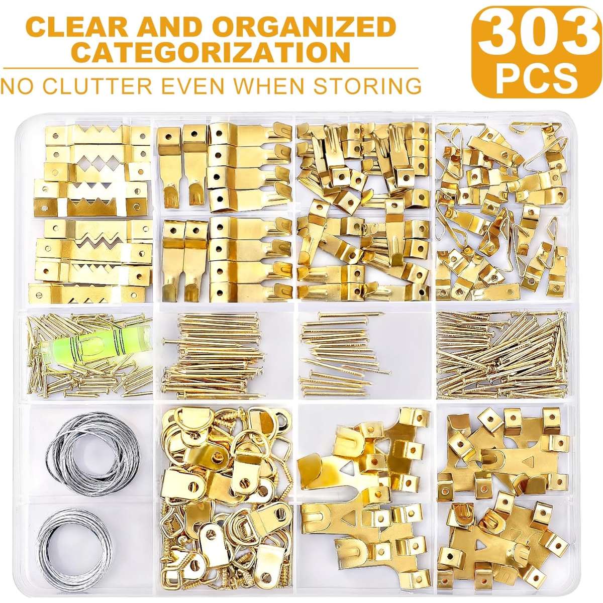 KURUI 303Pcs Picture Hanging Kit