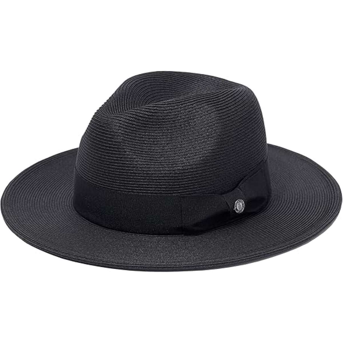 Pineapple&Star Sun Straw Fedora Beach Hat Fine Braid UPF50+ for Unisex