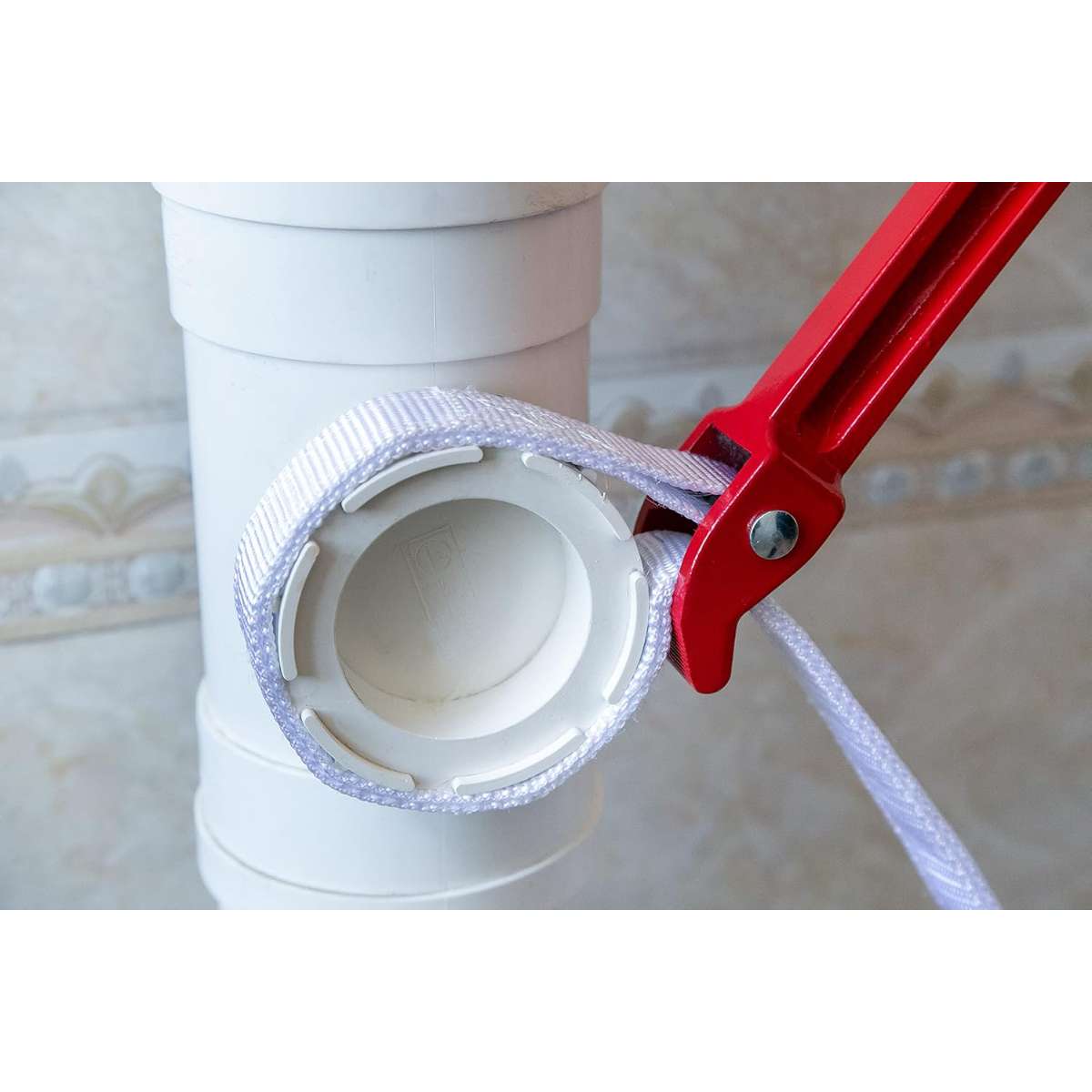 12 inch Multi-Purpose Strap Wrench (Red)