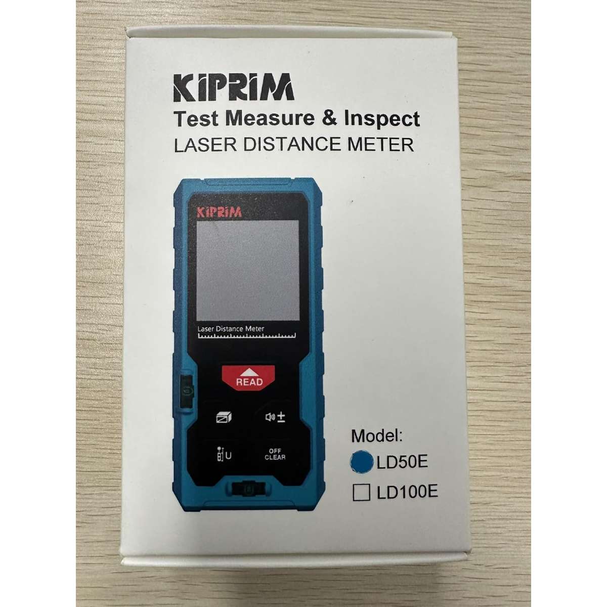 Kiprim Laser Ranging 165ft LD50E Laser Tape Measure, Bubble Level