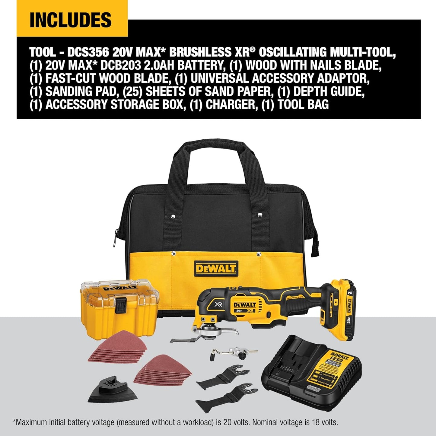 DEWALT 20V MAX XR Multi-Tool Kit (DCS356D1)