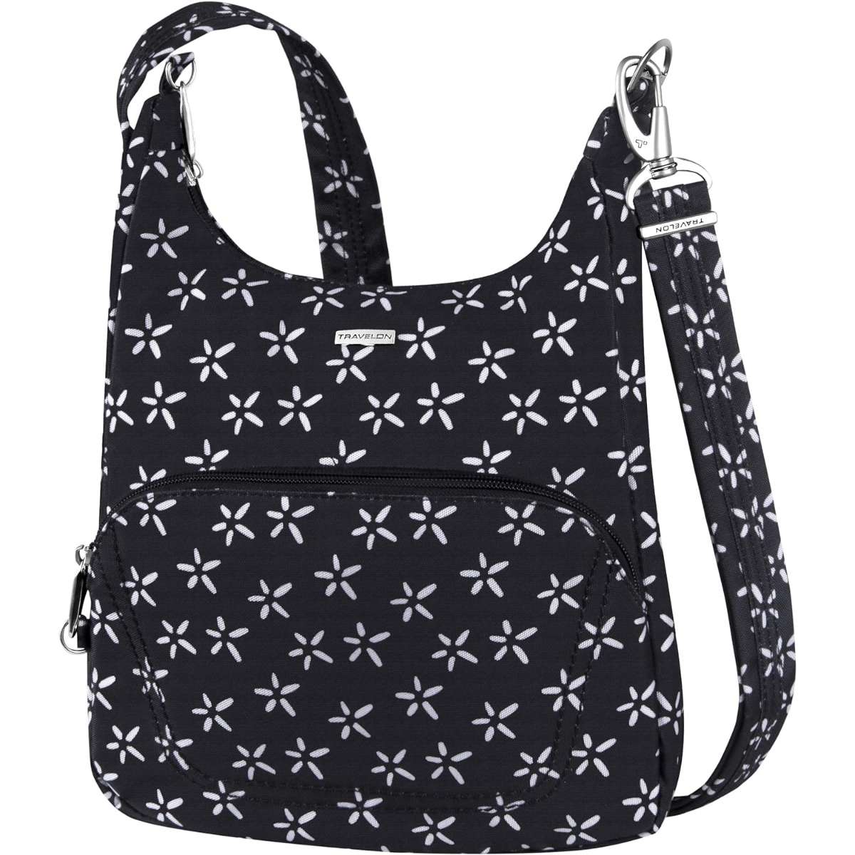 Travelon Anti-Theft Classic Essential Messenger Bag, Black, One Size, 9.75 x 10 x 2.5