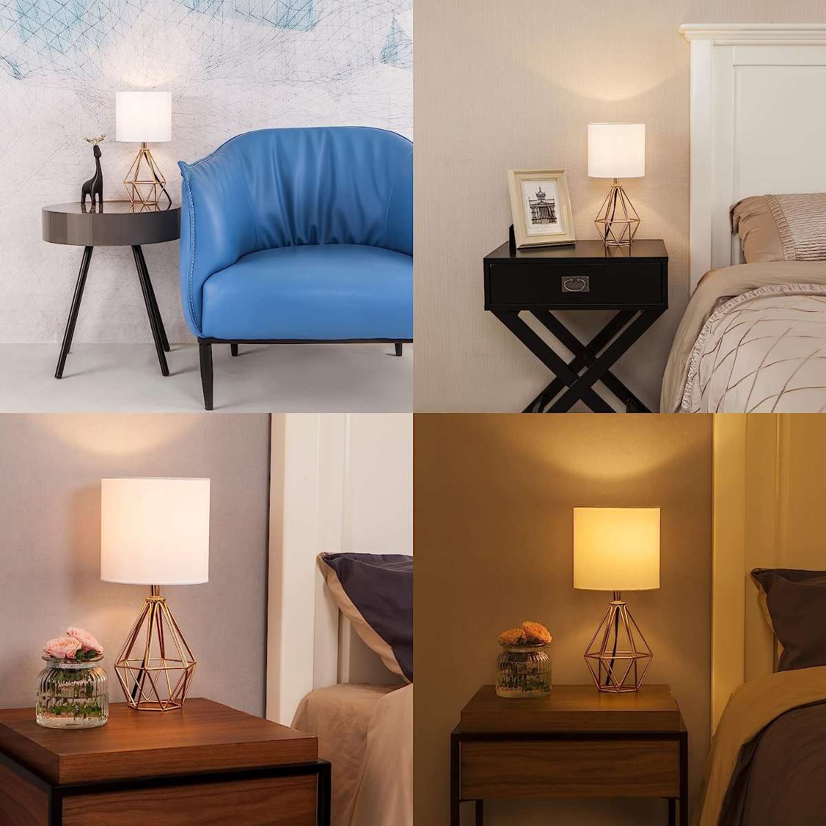 3-way dimmable touch console light, warm white living room color