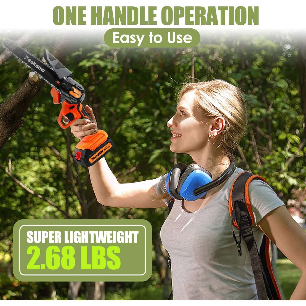 Mini Chainsaw 6 Inch Cordless - Garden Yard Time-Saving Tool