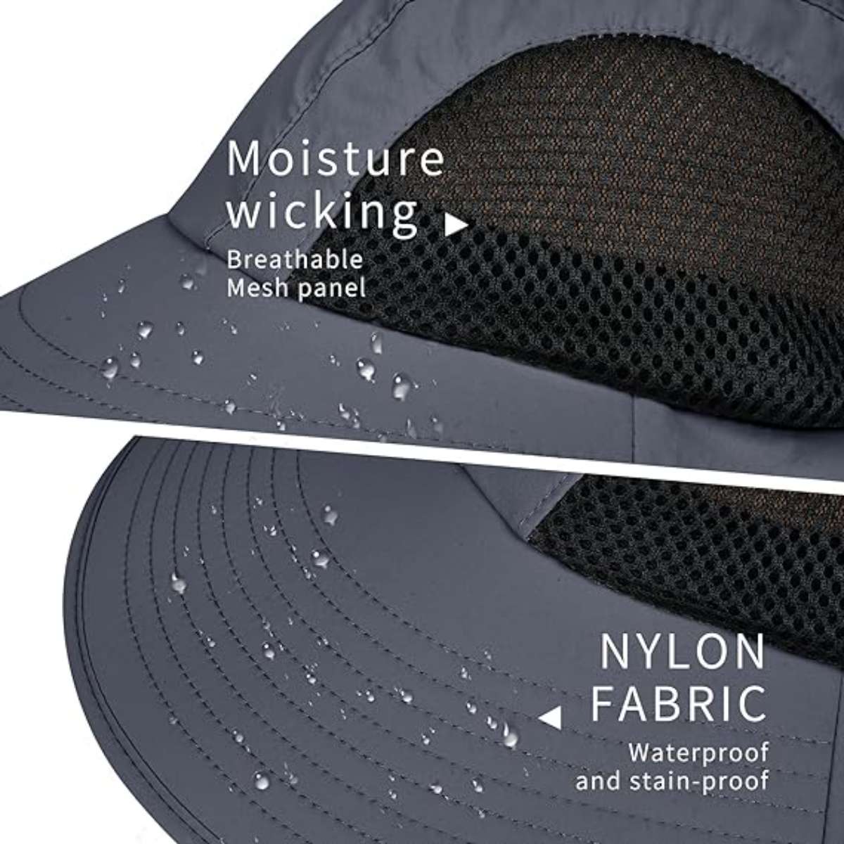 Men's sun hat with neck flap
