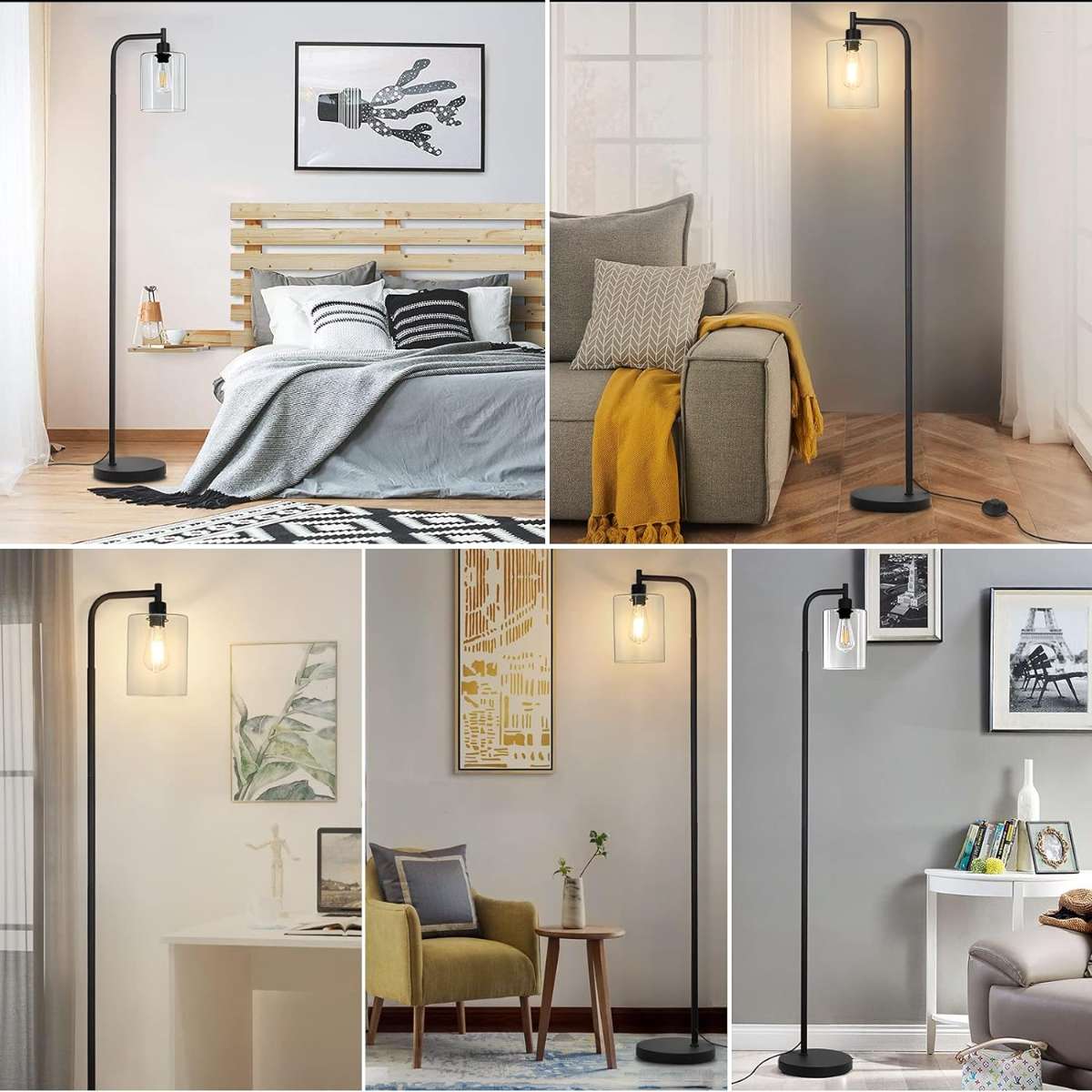 MAXvolador Industrial Floor Lamp, Black