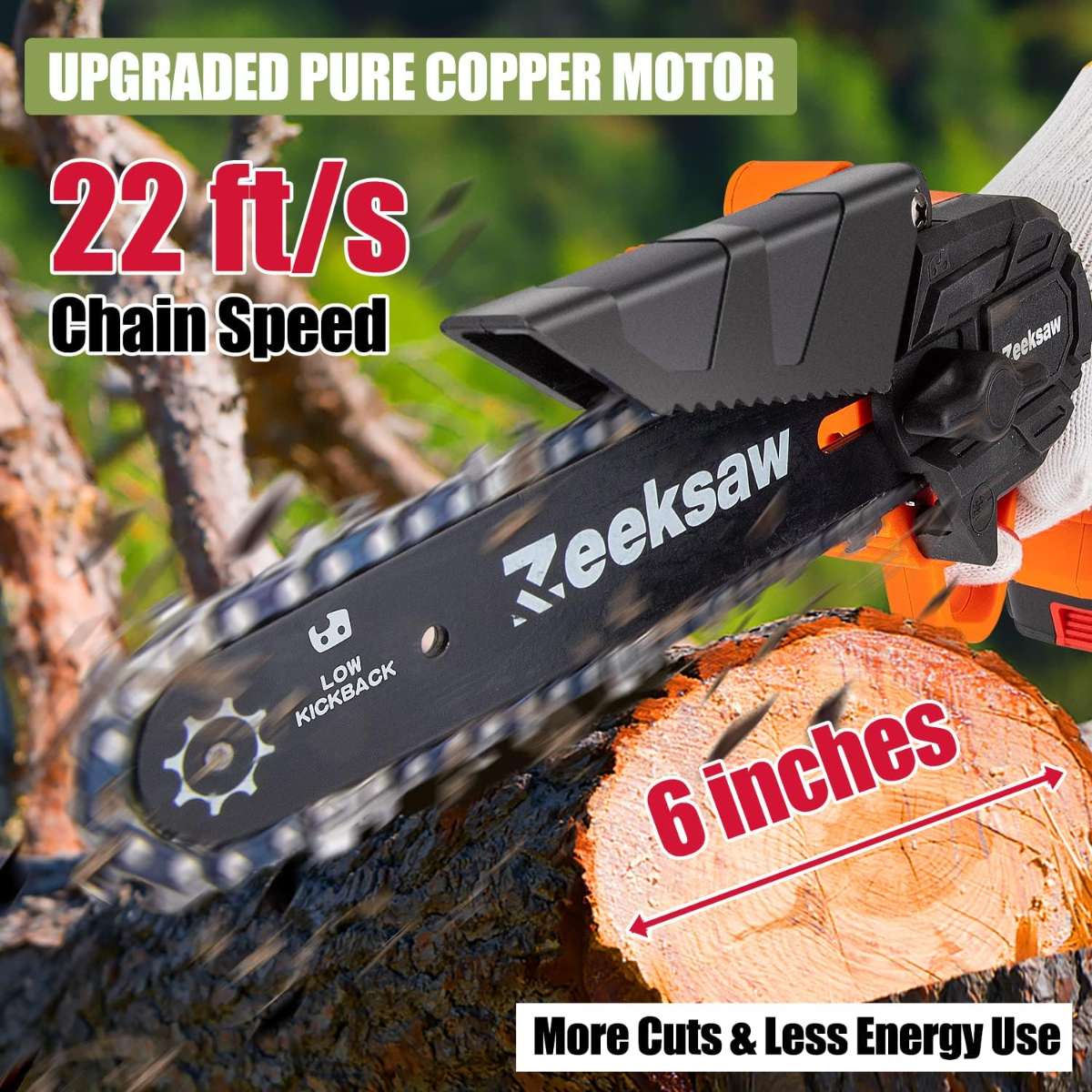 Mini Chainsaw 6 Inch Cordless - Garden Yard Time-Saving Tool
