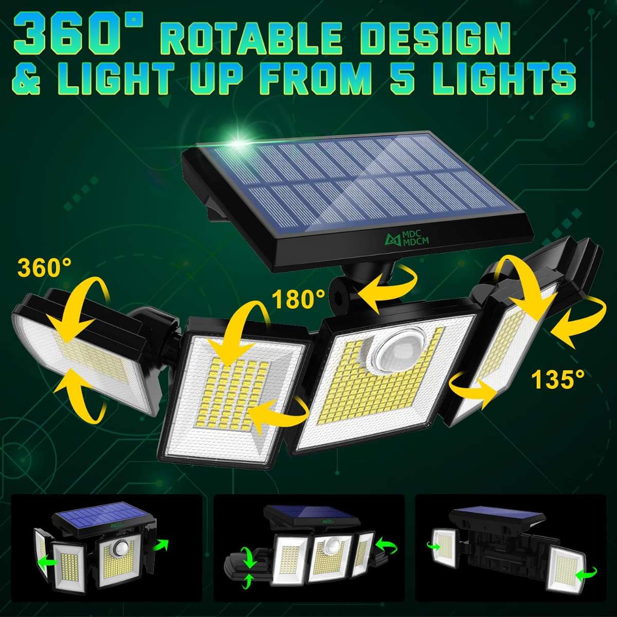 Solar Light Outdoor Waterproof Motion Sensor - Set of 2