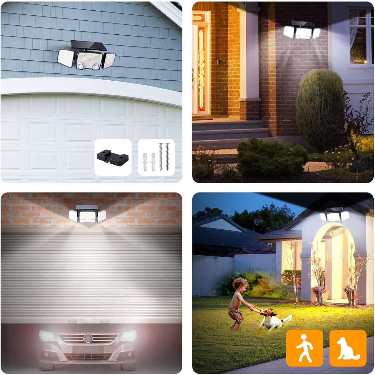 UME Solar Outdoor Light 332 LED 7000K, 2 pack
