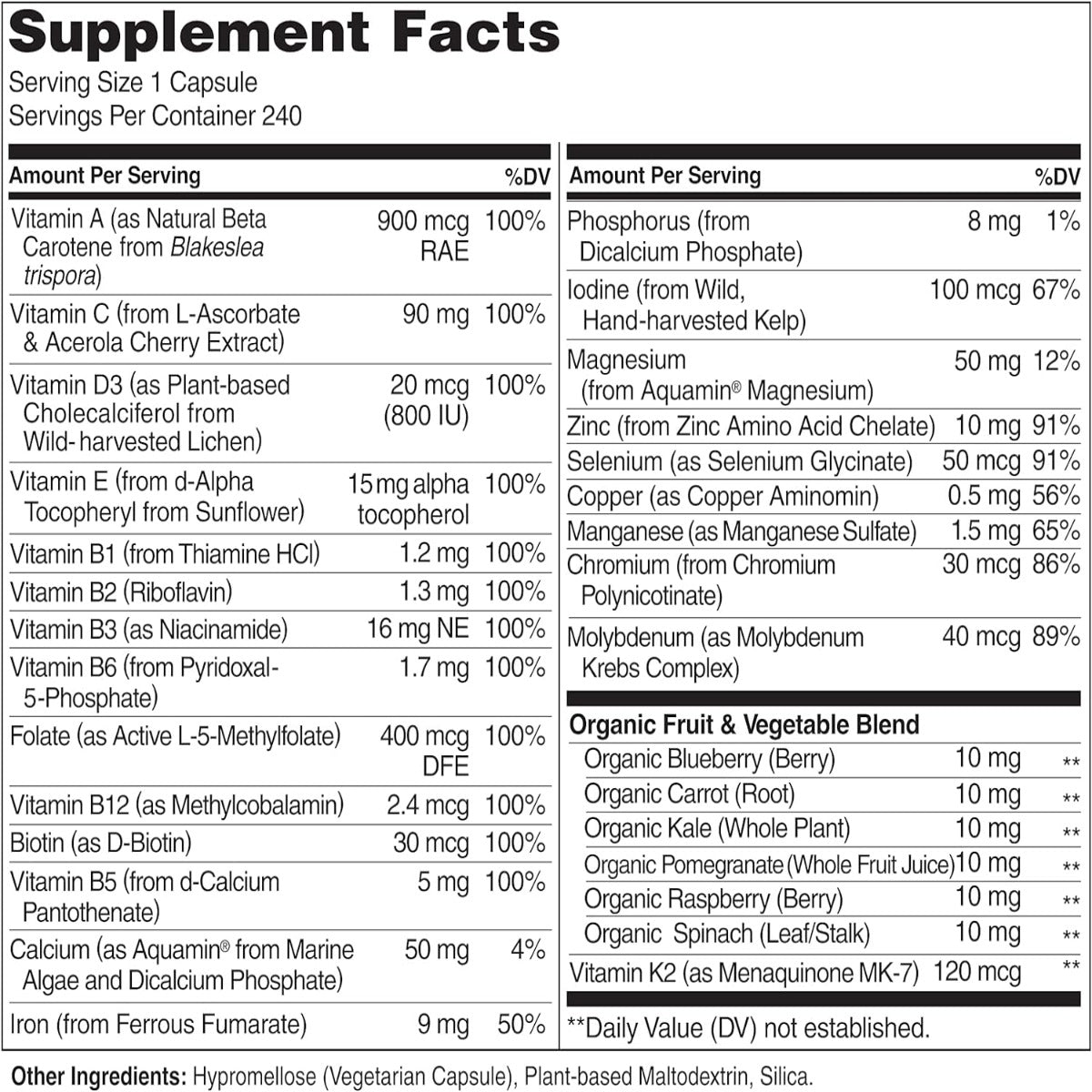 NATURELO Daily multivitamin for women