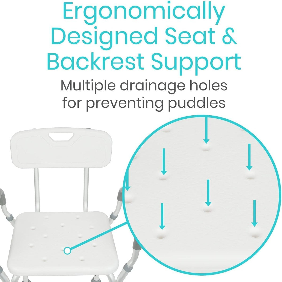 Vive Shower chair with arms and back - small