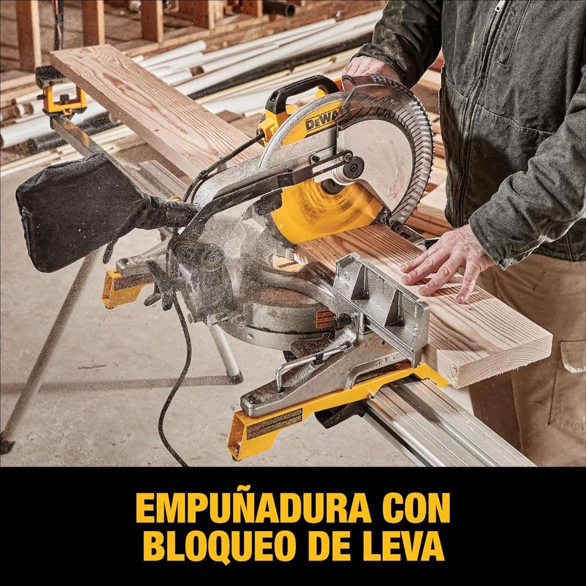 DEWALT 12-Inch Miter Saw, 15-Amp, Single Bevel, Compound (DWS715)
