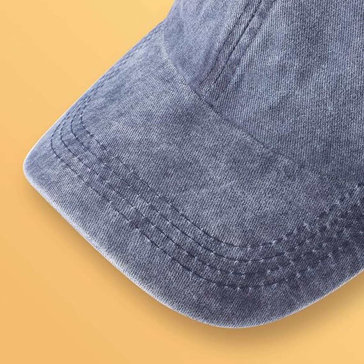 Set of 3 washed plain baseball caps