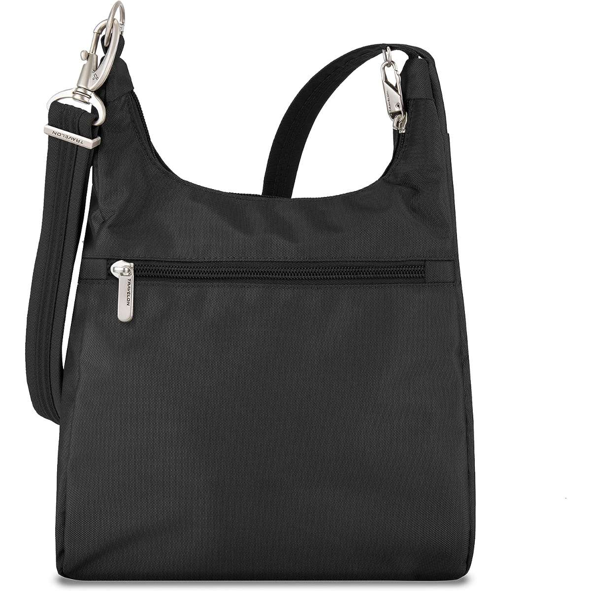 Travelon Anti-Theft Classic Essential Messenger Bag, Black, One Size, 9.75 x 10 x 2.5