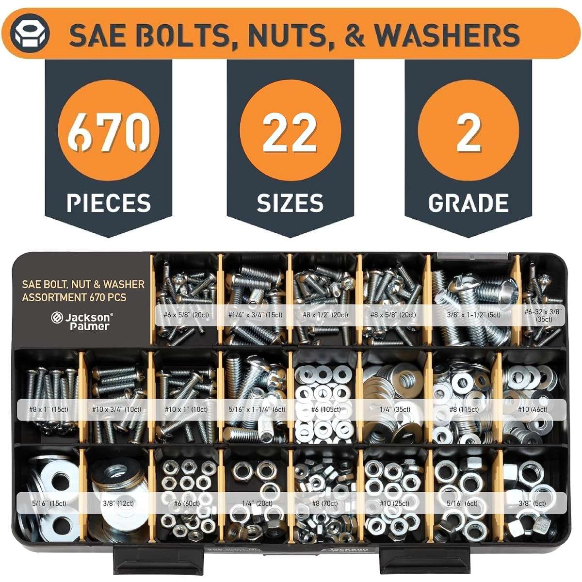 Jackson Palmer 2200 Piece Hardware Assortment Kit (3 Pallets)