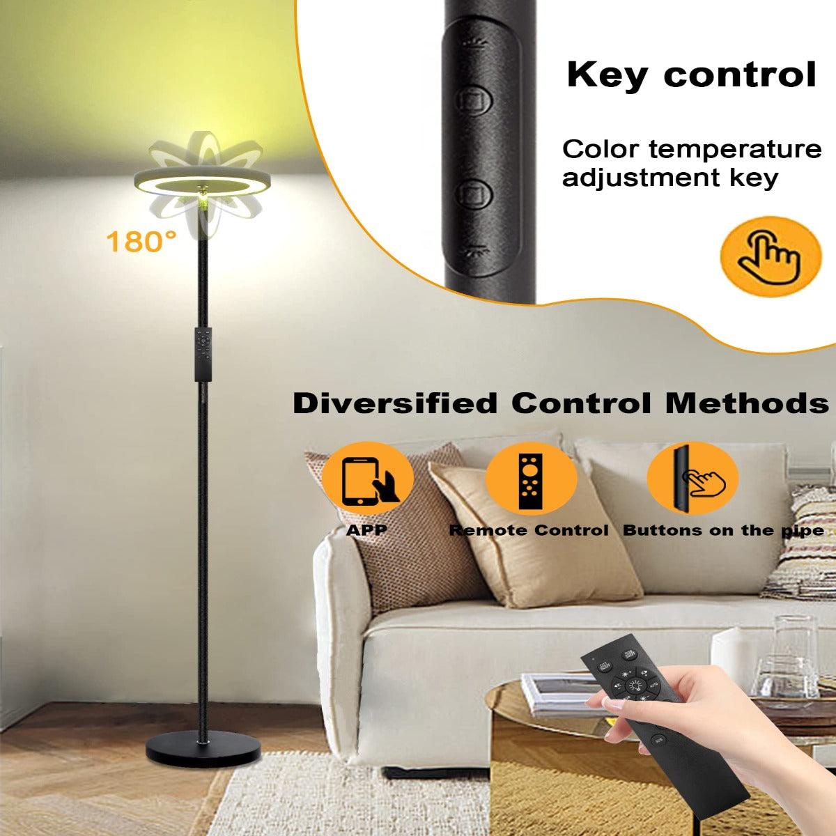 2 Side Lighting Led Floor Lamp