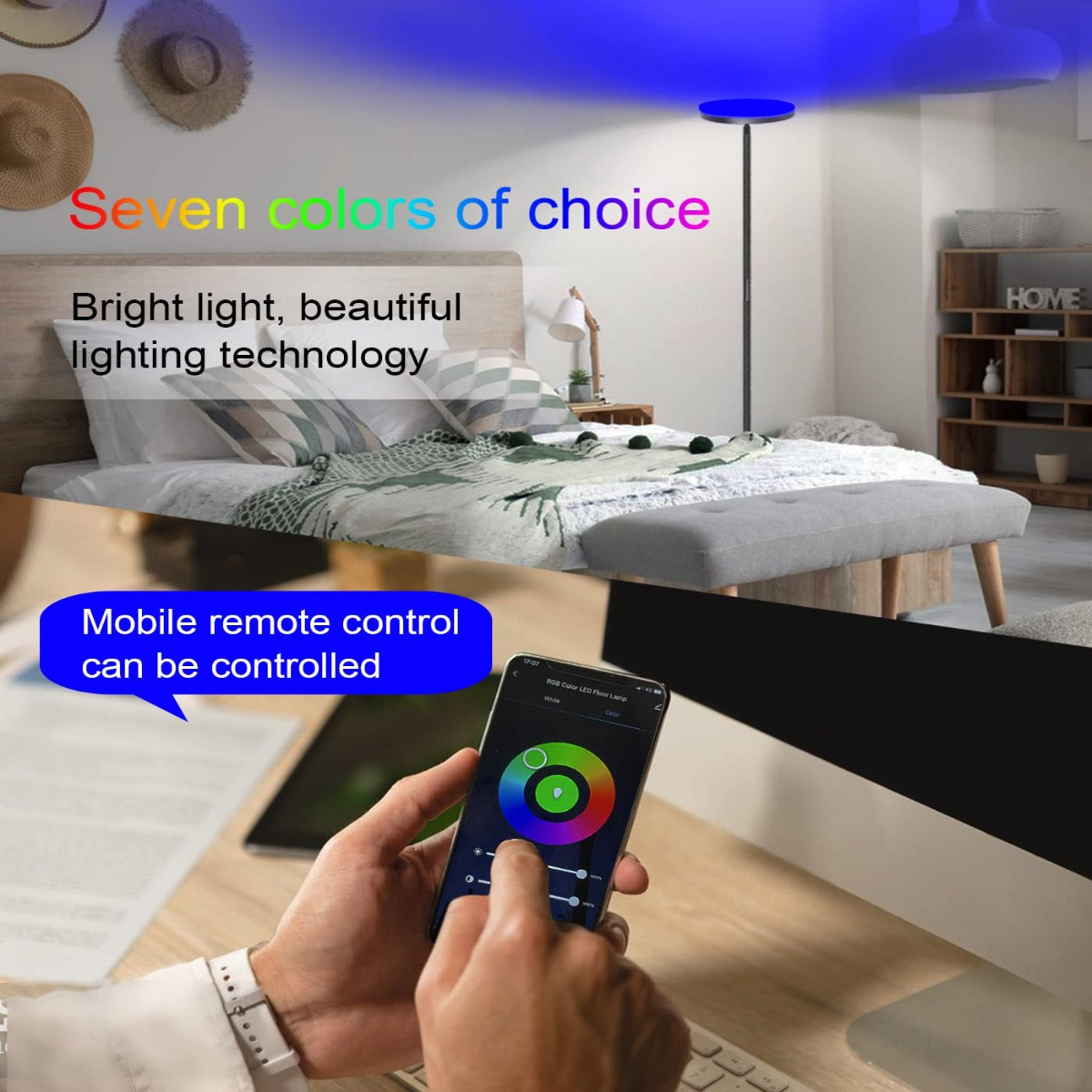 2 Side Lighting Led Floor Lamp