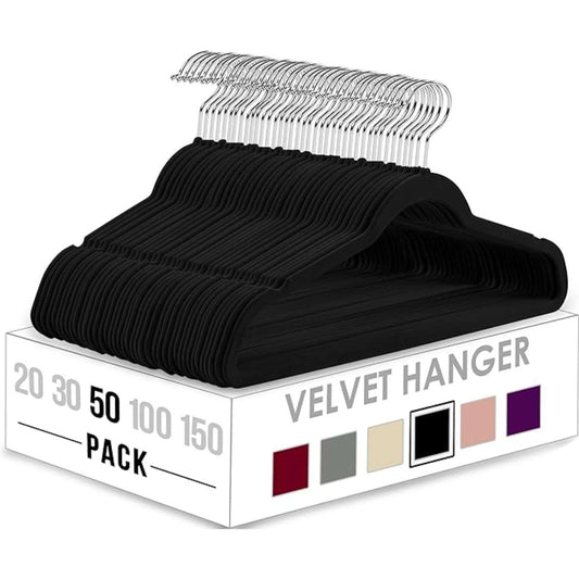 Velvet hanger with swivel hooks
