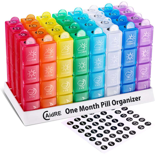 Monthly Pill Organizer 4 Times A Day