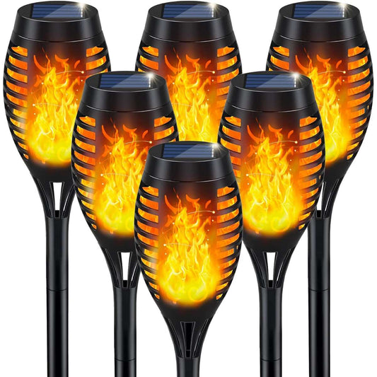 Solar flashlight light outdoor solar light with flickering flame