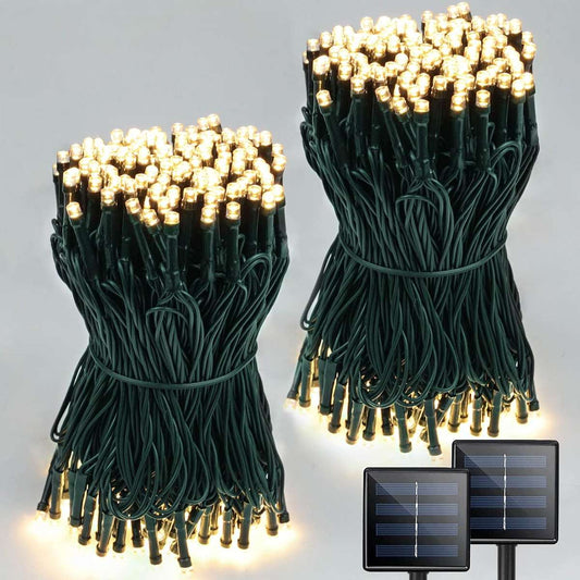 85ft Solar String Lights, 480 LED Solar Outdoor Lights (Warm White)