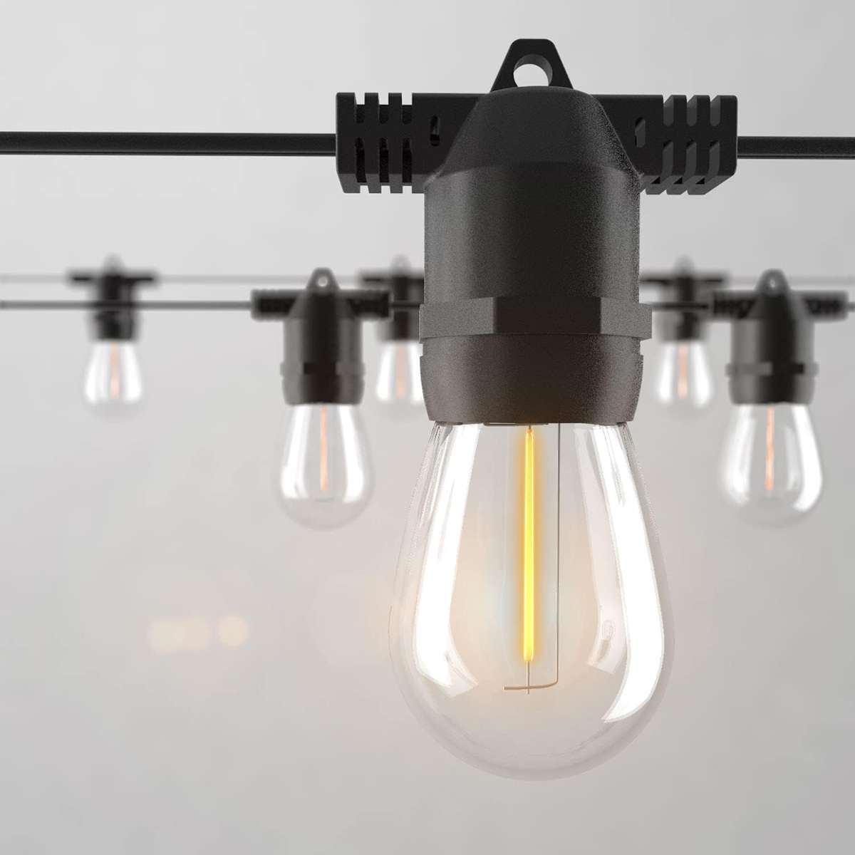 S14 LED Outdoor String Light, Shatterproof IP65 4-Pack x 27ft (Max 918ft)