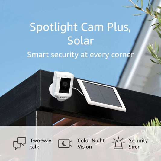 Lins Sport Lightcam Prouse, Solar, Color Night Vision and Security Sirens White