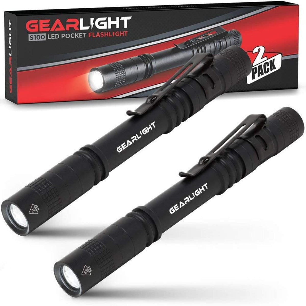 GearLight S100 LED Pocket Pen Light - 2 small