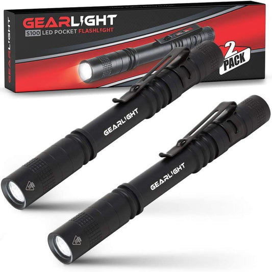 GearLight S100 LED Pocket Pen Light - 2 small