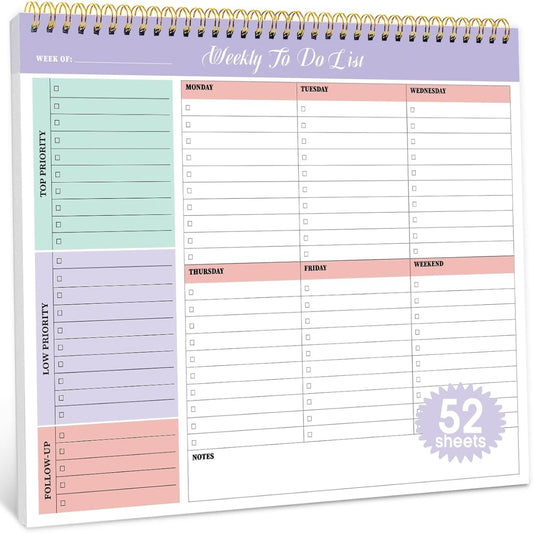 Weekly To-do list Notepad - Violet Dream