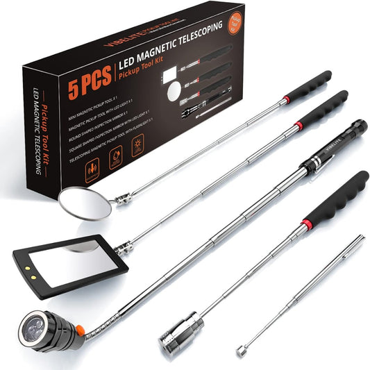 Telescopic magnetic pickup tool