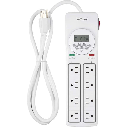 BN-LINK 8 Socket surge protector White