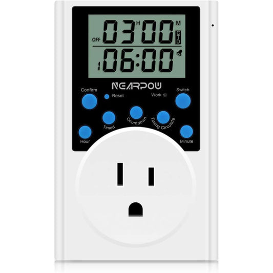 Timer socket, plug-in digital timer switch 15A/1800W