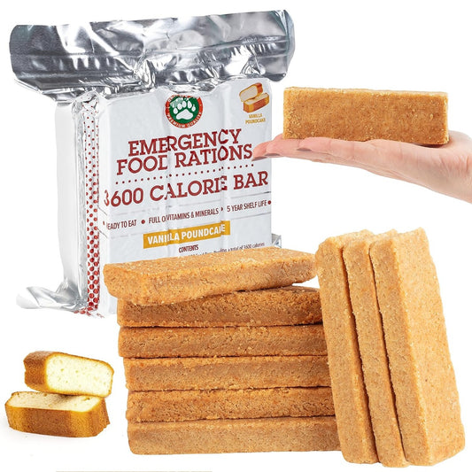 Emergency Food Ration - 3600 Calorie Bar (Vanilla Pound Cake)