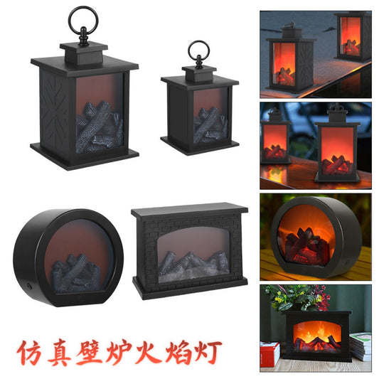 LED charcoal flame wind lamp