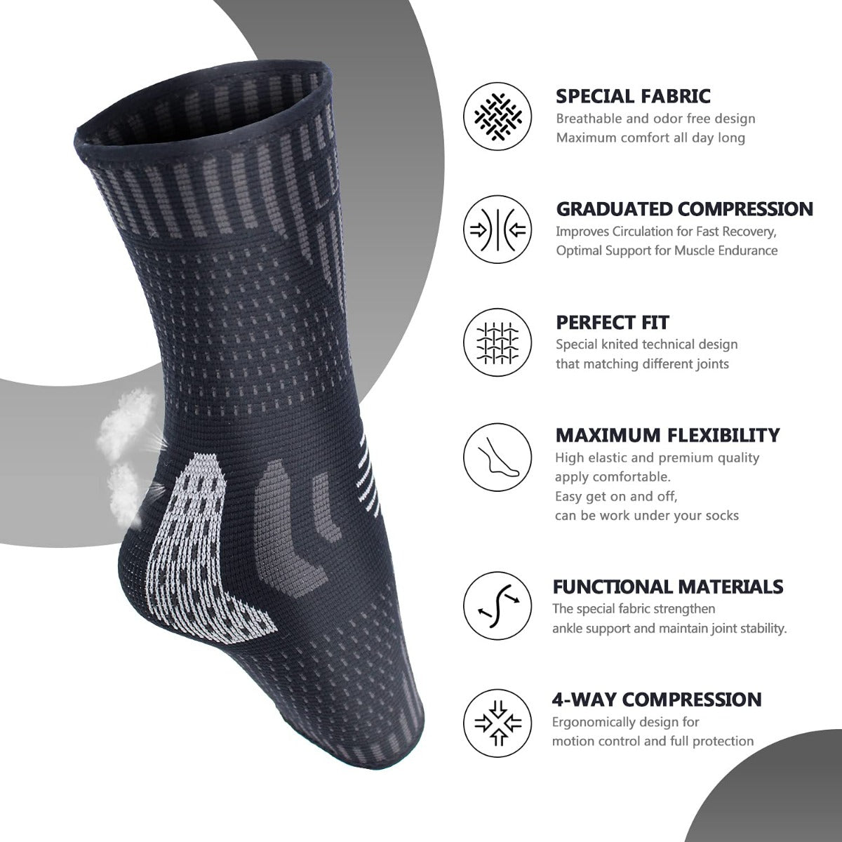 Lusenone Ankle Support for Women and Men (double)