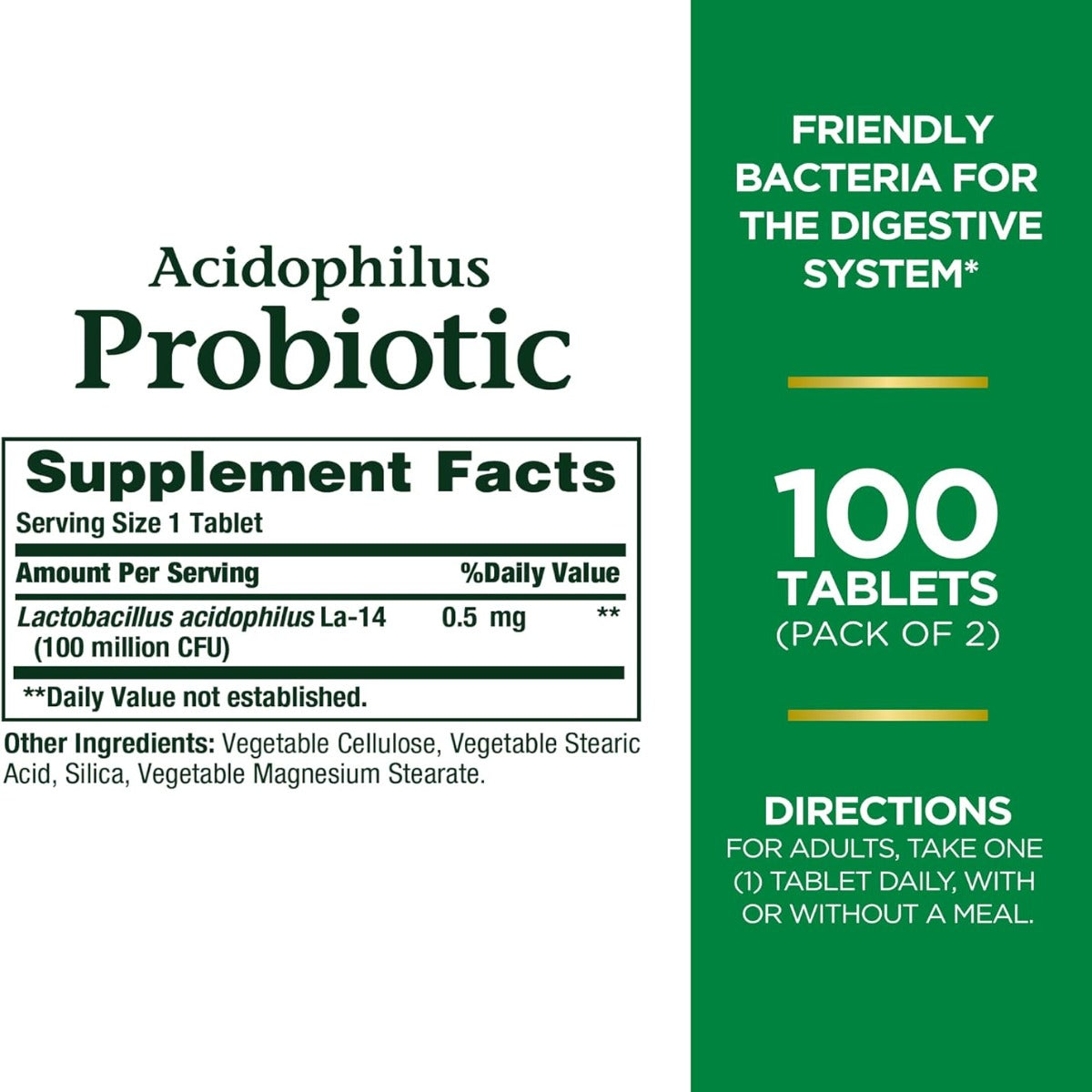 Nature's Bounty Acidophilic probiotics